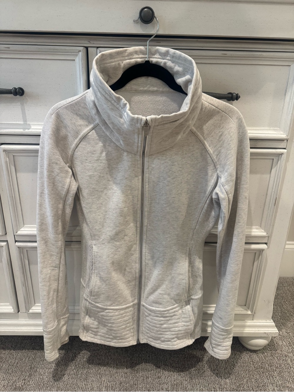 Lululemon Light Grey Scuba Zip Up